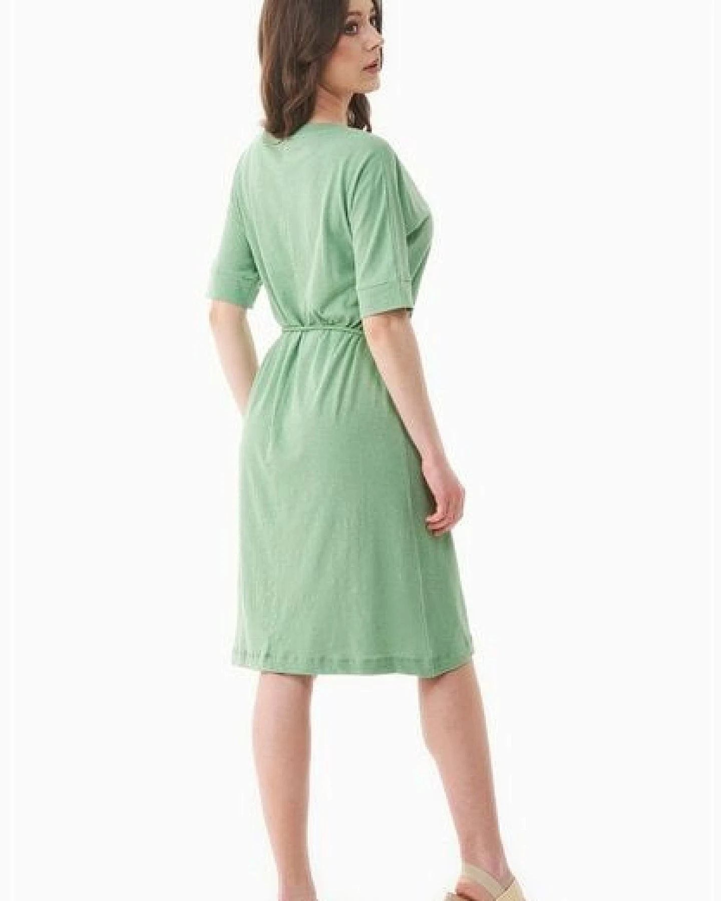 ORGANICATION Jerseykleid aus Bio-Baumwolle und Leinen – Ansicht 4