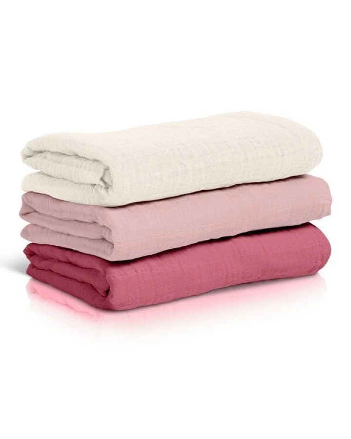 furora BABY Baby Spucktücher Mulltücher Sets (Bio-Musselin: super soft) 80x80cm/ 25x25cm
