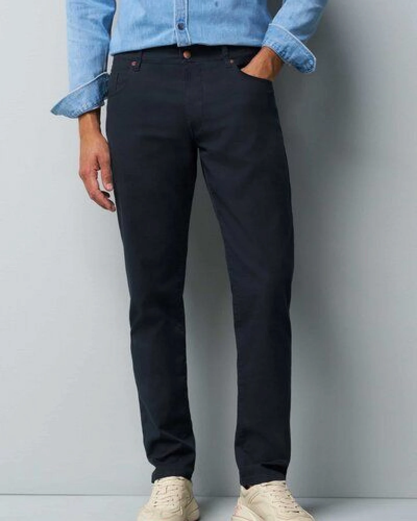 M 5 BY MEYER Baumwolle-Tencel Microstruktur Five Pocket – Ansicht 2