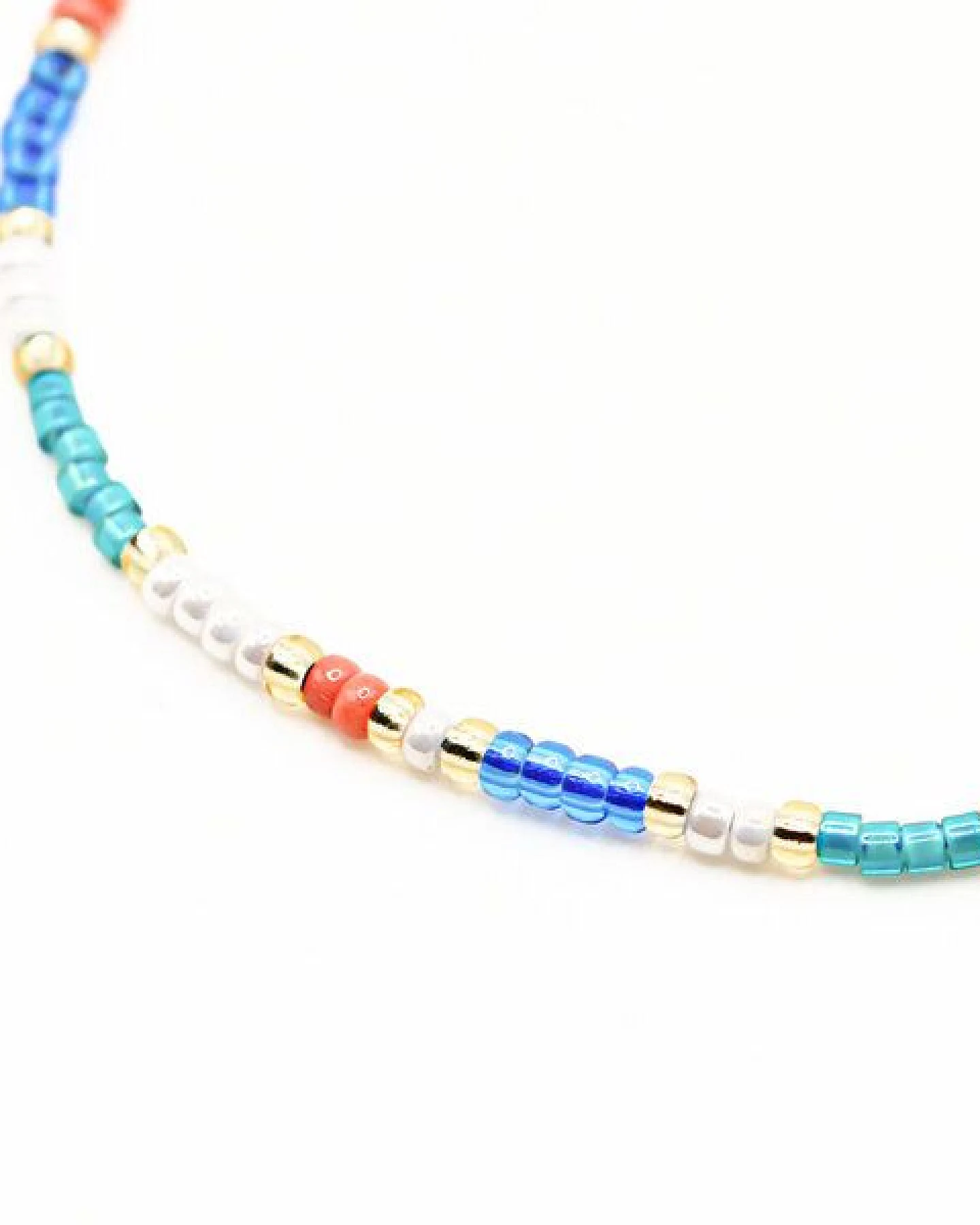 juni Zartes, blauesPerlenarmband "Anchor" mit verstellbarer Länge – Ansicht 3