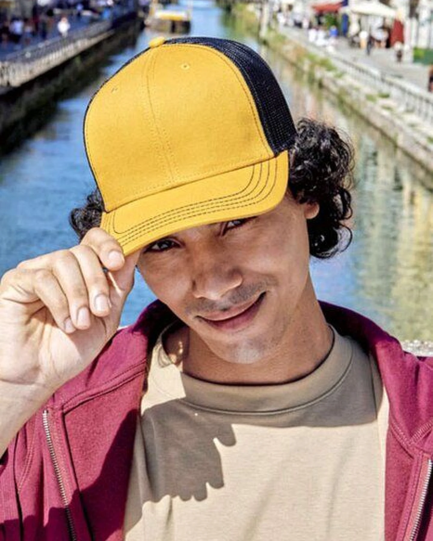 Atlantis Headwear Atlantis Netz-Cap Mesh Cap Snapback Kappe Cappy leicht gebogener Schirm Mehrfarbig – Ansicht 2