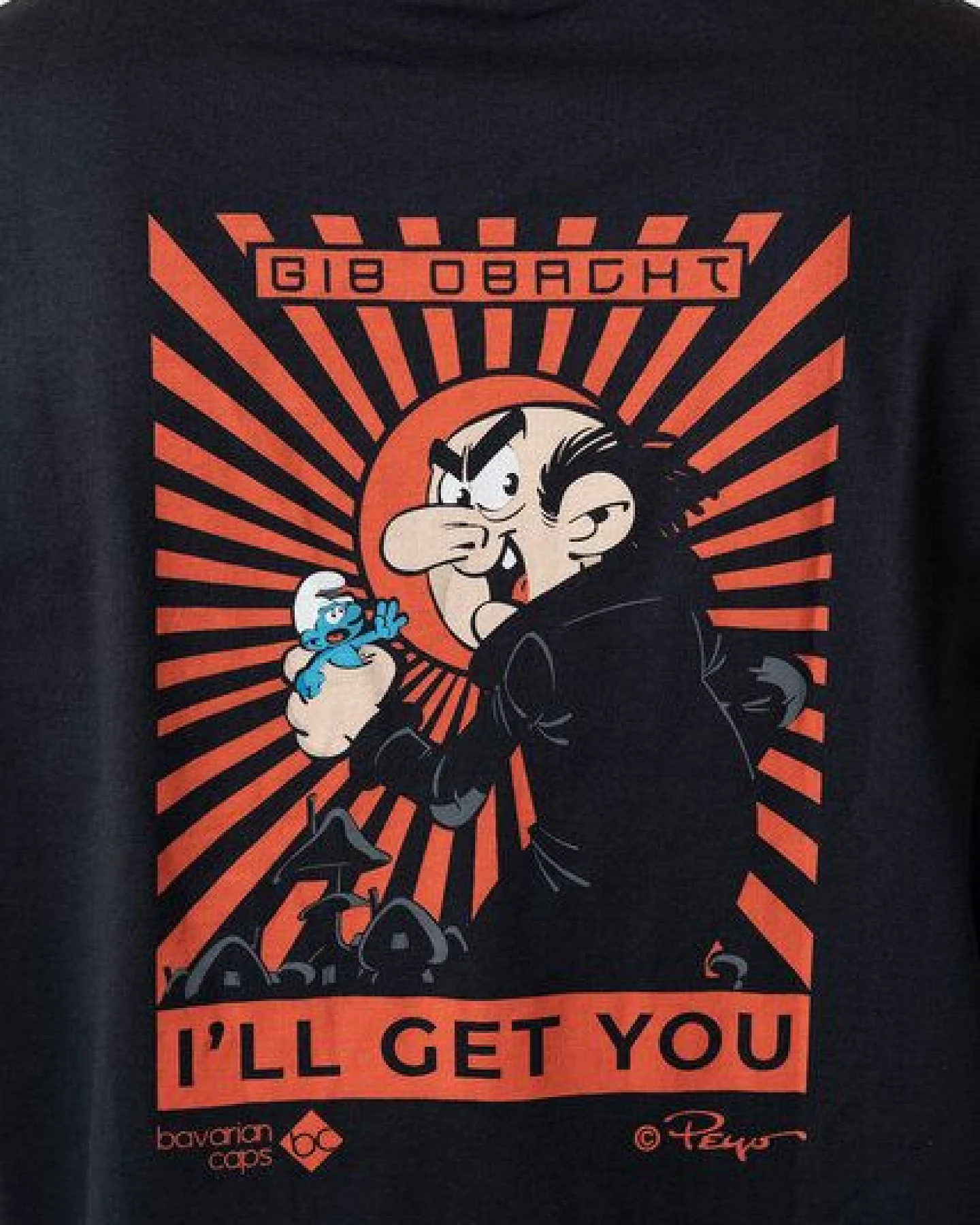 Bavarian Caps Herren T-Shirt Gargamel - Schwarz – Ansicht 3