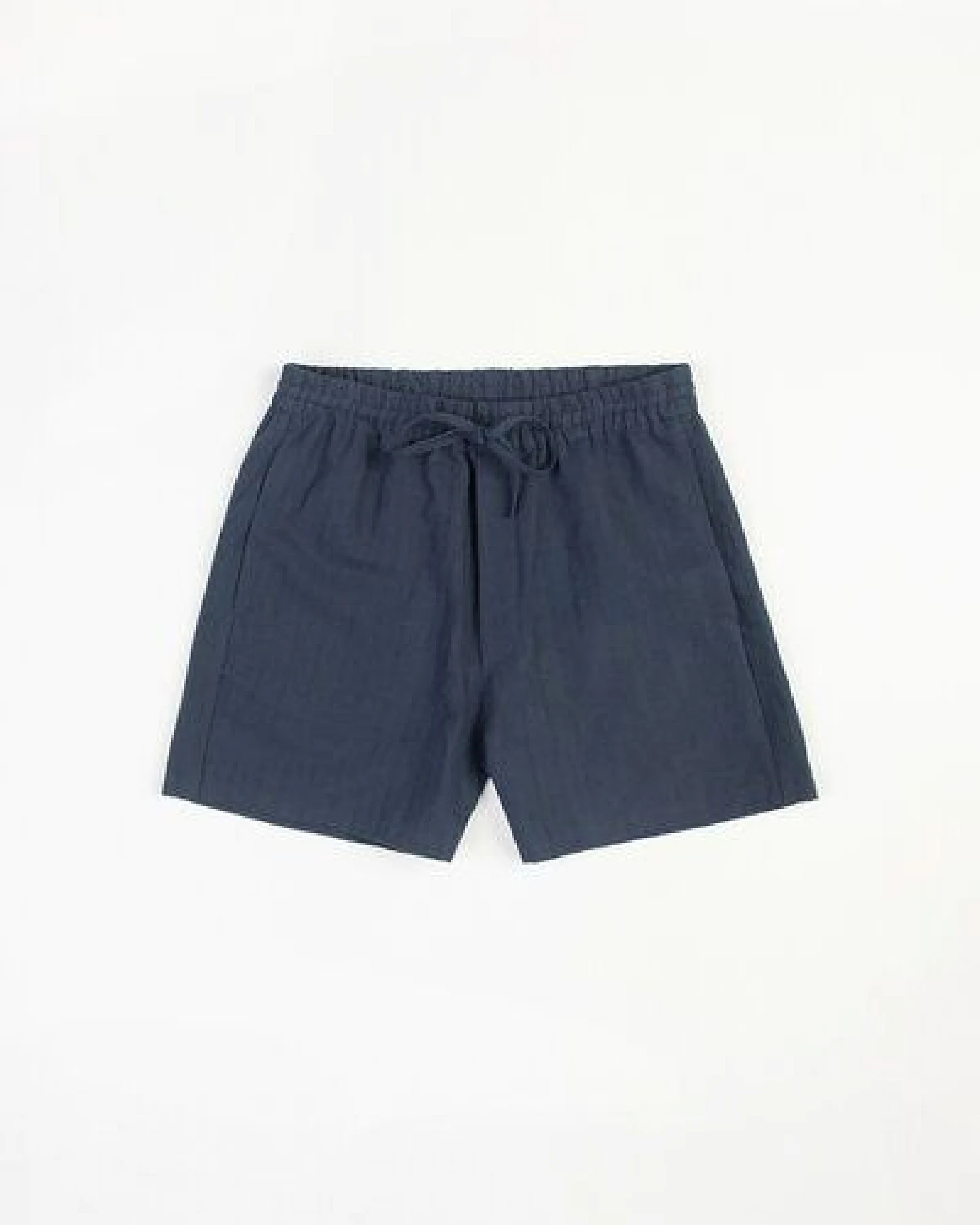 Rotholz Kurze Hose - Everyday Short Midnight Stripe - aus einem Bio-Baumwoll/Leinen Mix – Ansicht 2