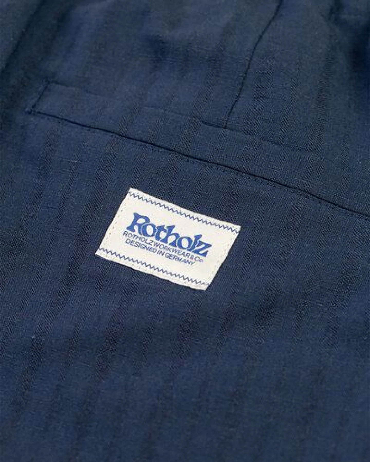 Rotholz Kurze Hose - Everyday Short Midnight Stripe - aus einem Bio-Baumwoll/Leinen Mix – Ansicht 3