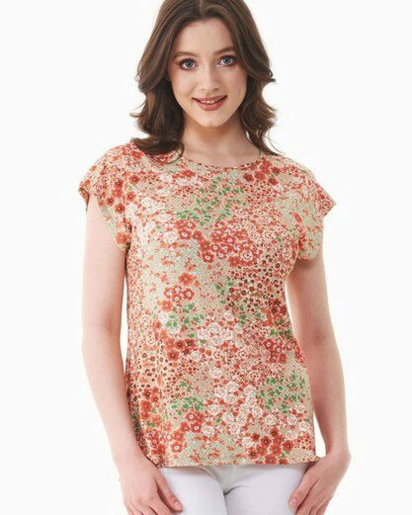 ORGANICATION T-Shirt aus LENZING ECOVERO mit Blumenmuster – Ansicht 2