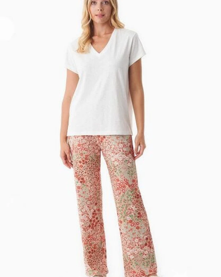 ORGANICATION Jerseyhose aus LENZING ECOVERO mit Blumenmuster