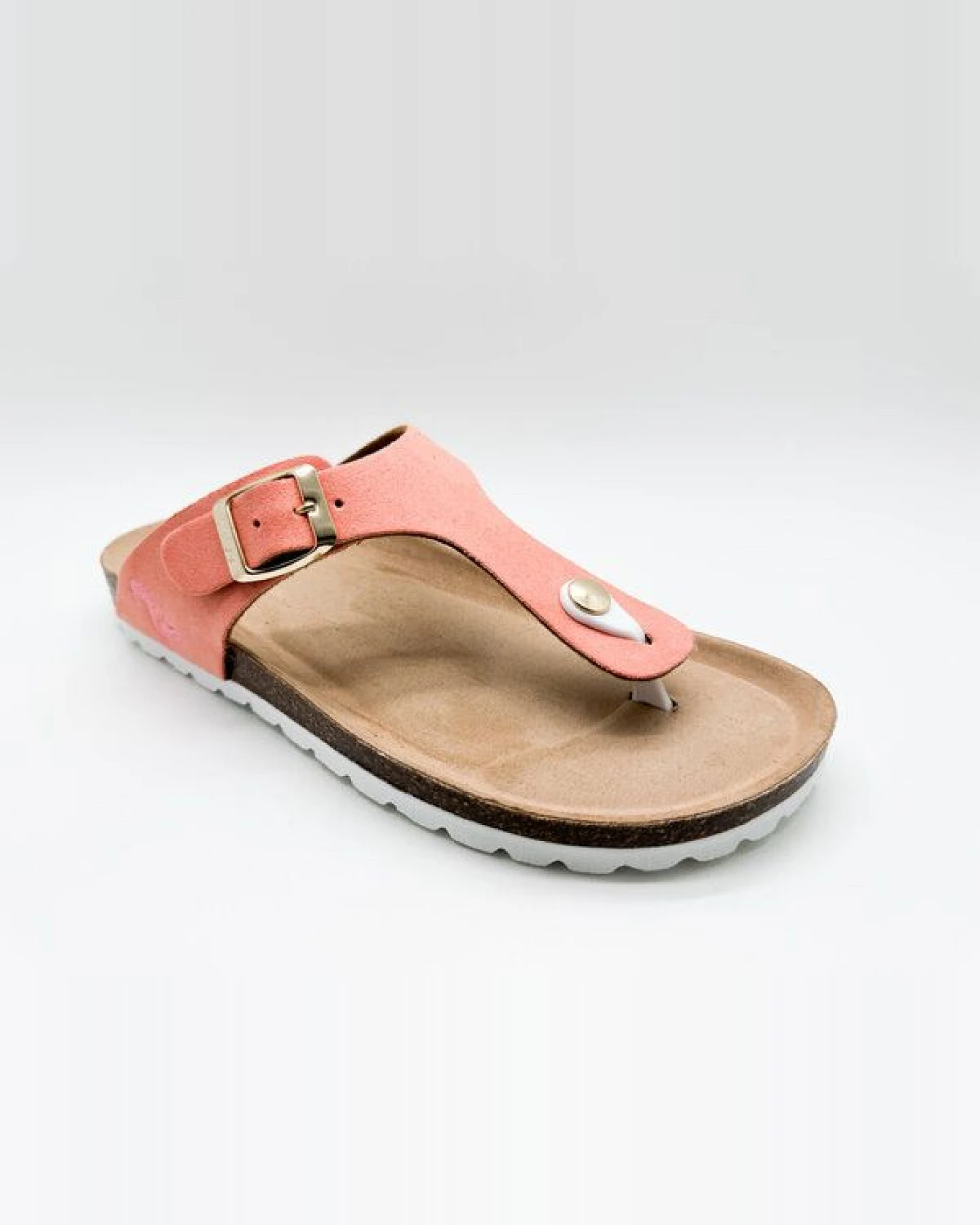 Vegane thies ® Rec Bio Thong Sandale aus rec. PES mit Kork-Tieffussbett – Ansicht 2