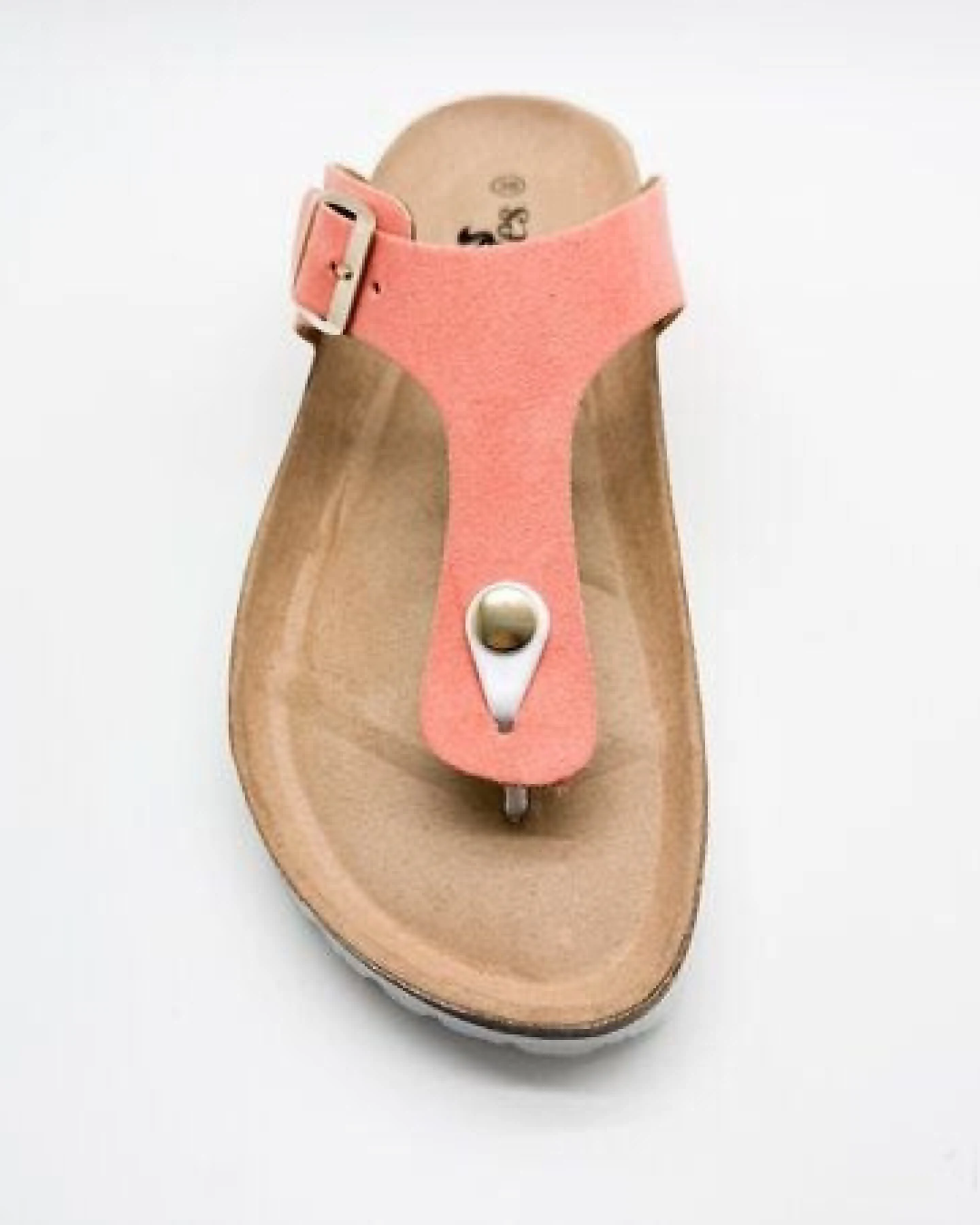Vegane thies ® Rec Bio Thong Sandale aus rec. PES mit Kork-Tieffussbett – Ansicht 3