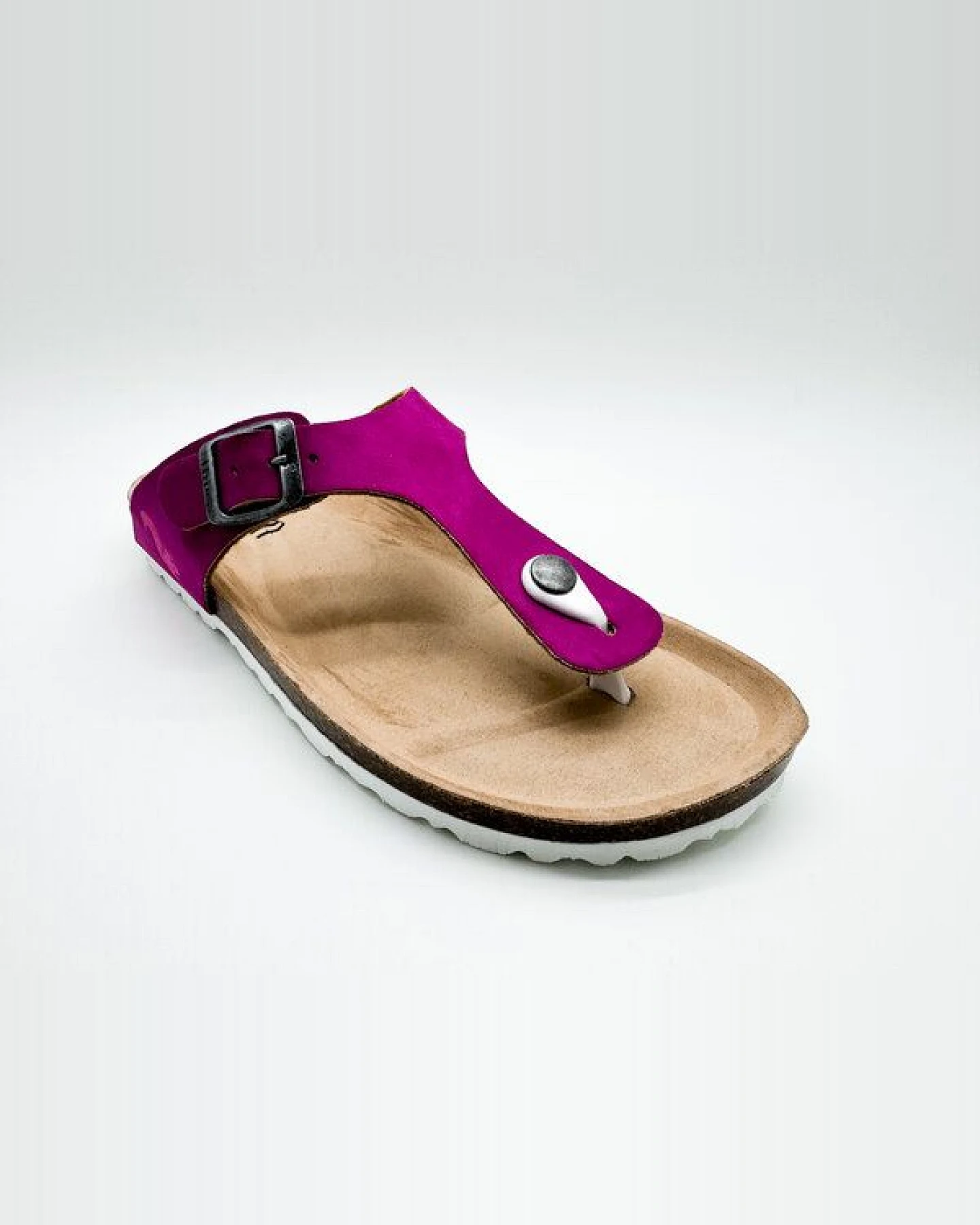 Vegane thies ® Rec Bio Thong Sandale aus rec. PES mit Kork-Tieffussbett – Ansicht 2