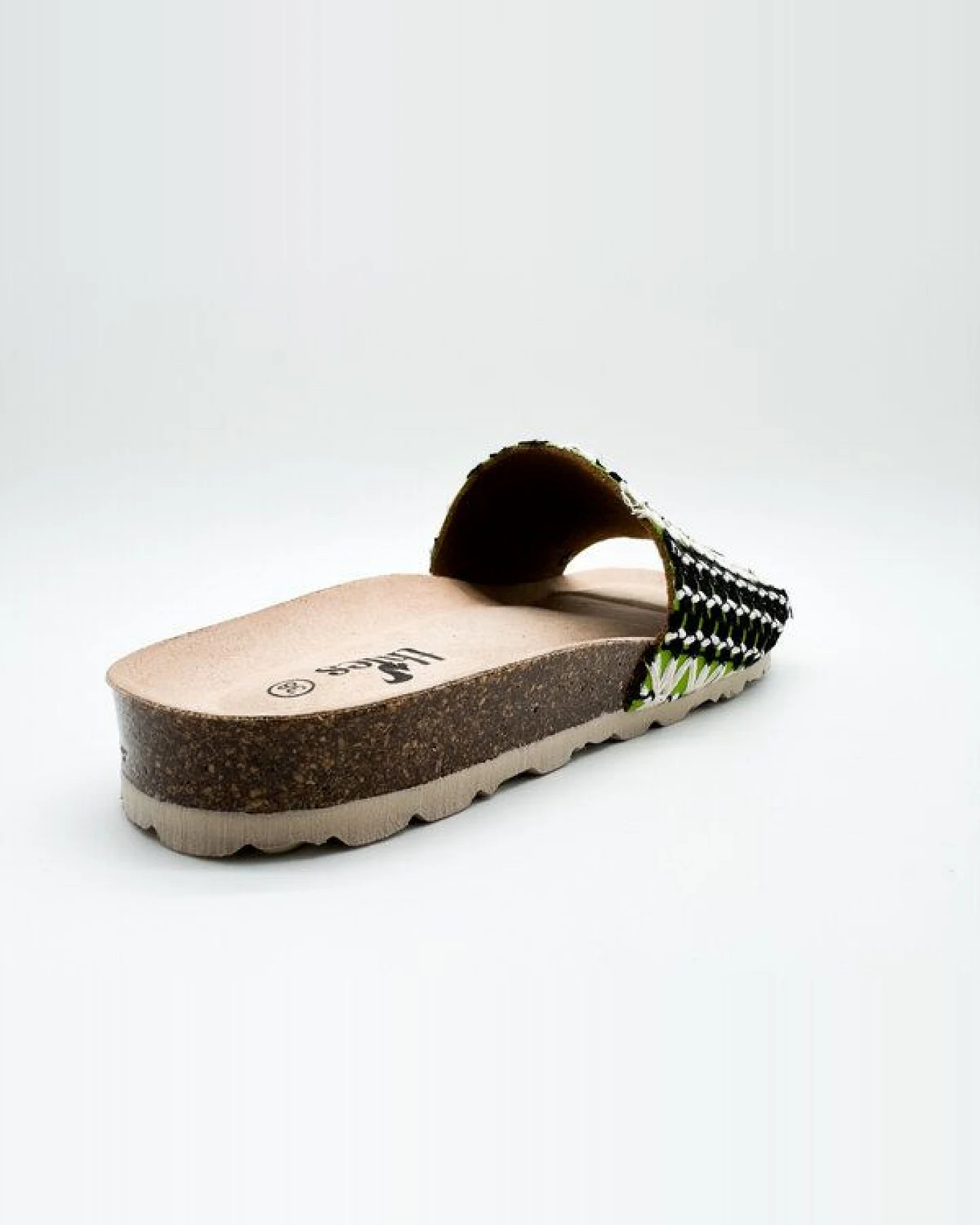 Vegane "thies ® Eco Boho Pool Slide" Sandale aus recycelten Materialien – Ansicht 4
