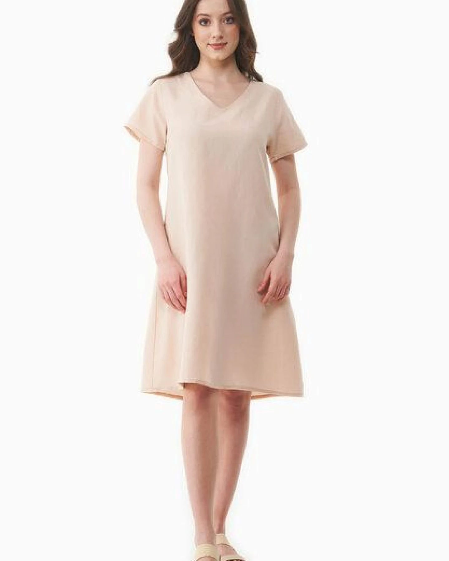 ORGANICATION Kleid aus TENCEL Lyocell und Leinen – Ansicht 2