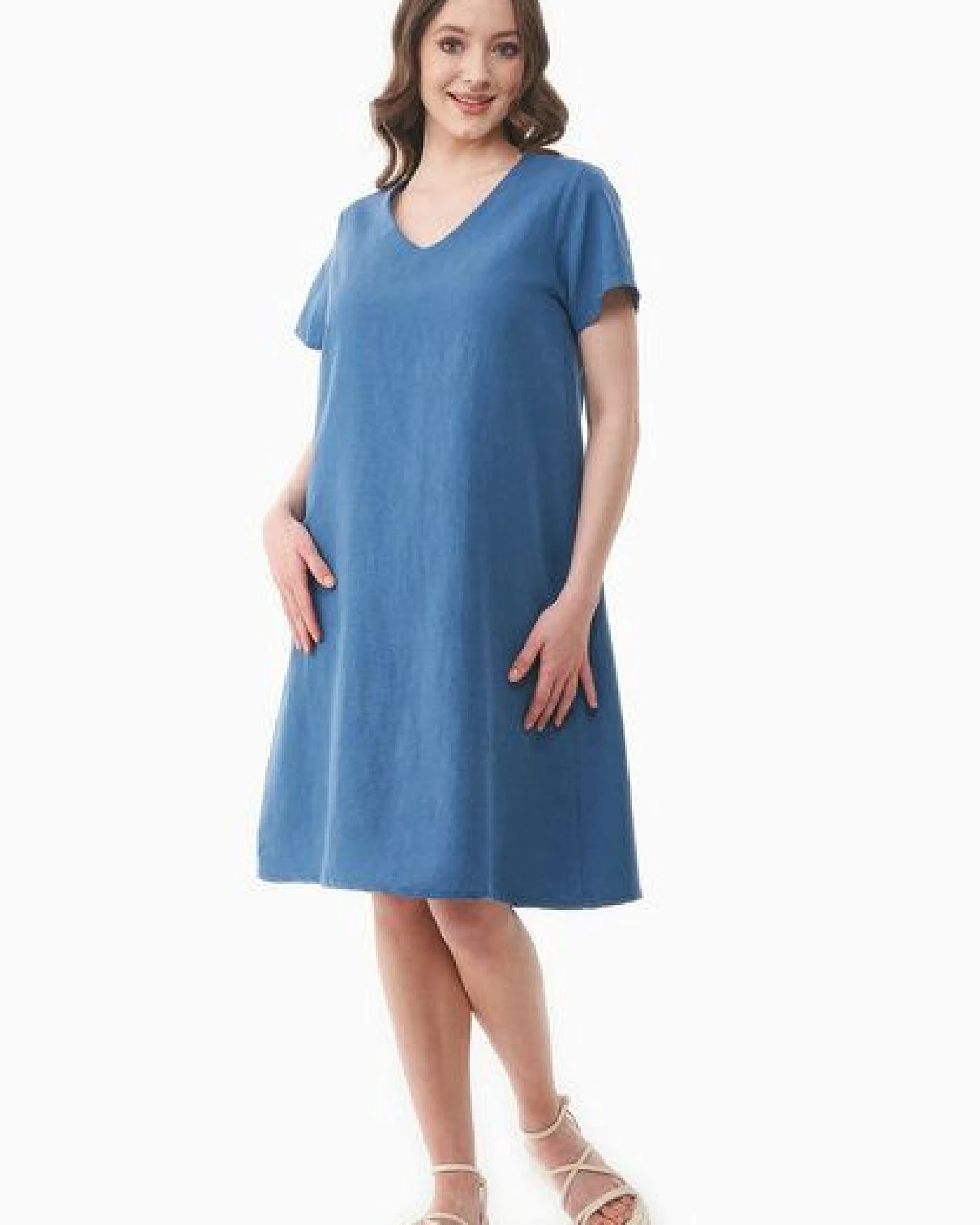 ORGANICATION Kleid aus TENCEL Lyocell und Leinen – Ansicht 3