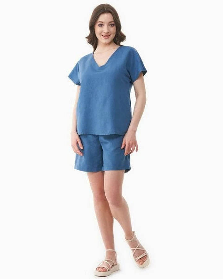 ORGANICATION Shorts aus TENCEL Lyocell und Leinen