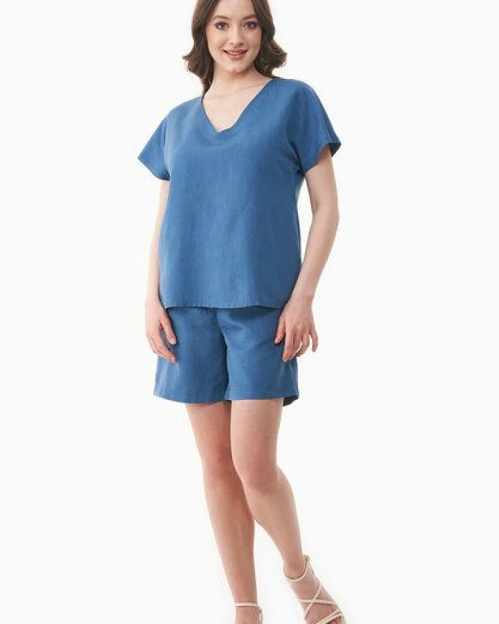 ORGANICATION Shorts aus TENCEL Lyocell und Leinen
