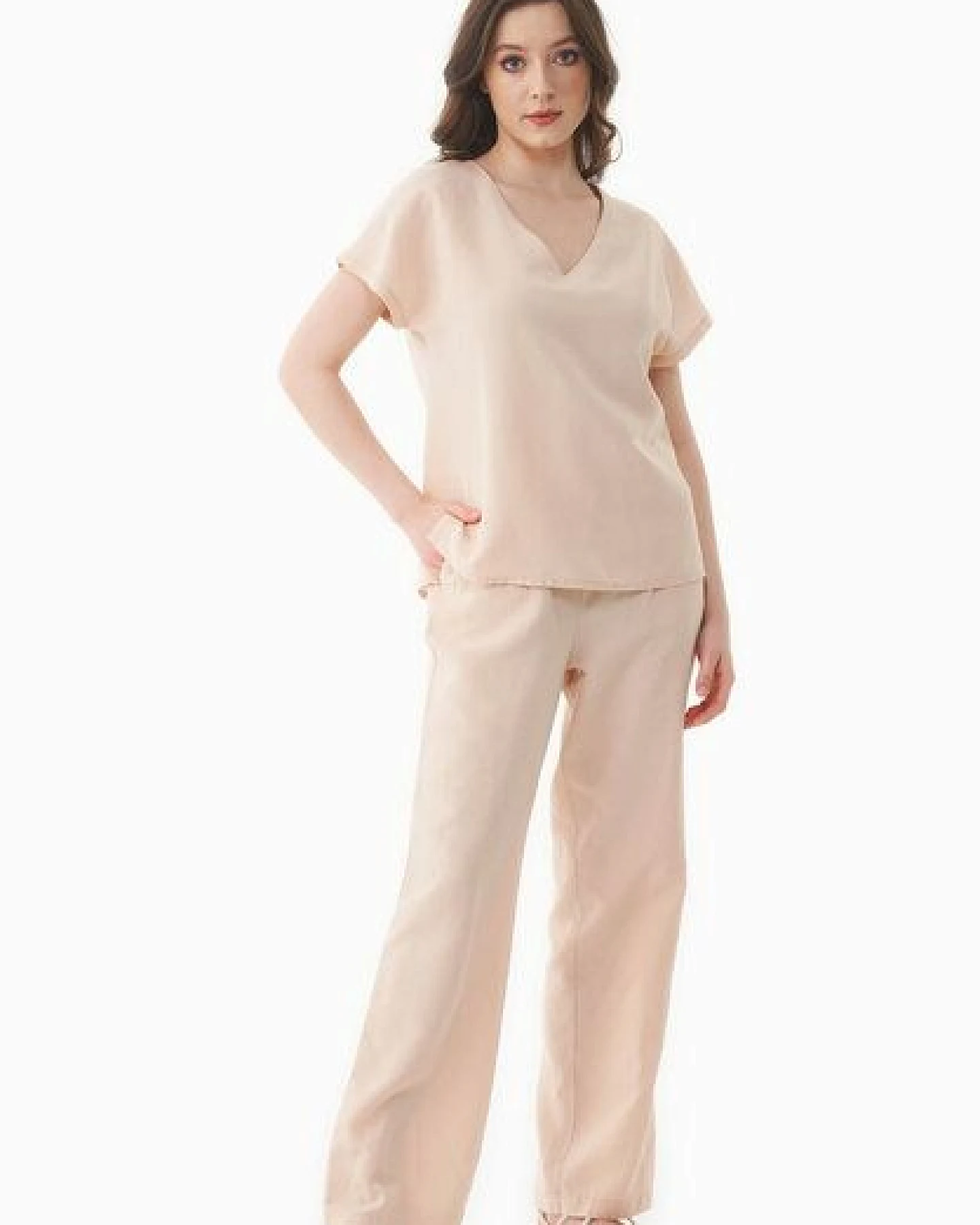 ORGANICATION Bluse aus TENCEL Lyocell und Leinen – Ansicht 2