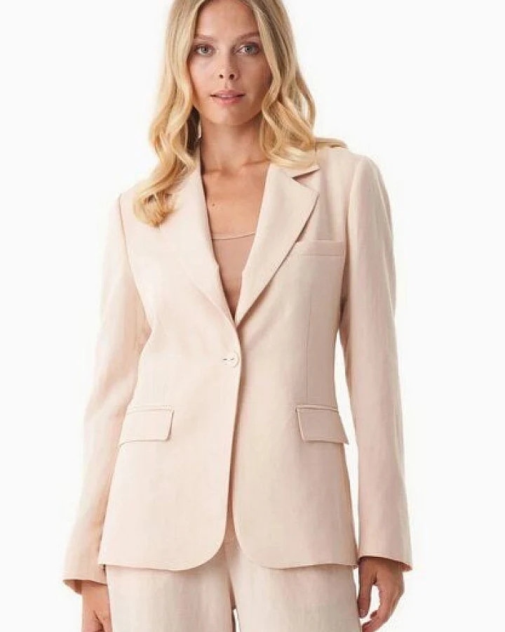 ORGANICATION Blazer aus TENCEL Lyocell und Leinen