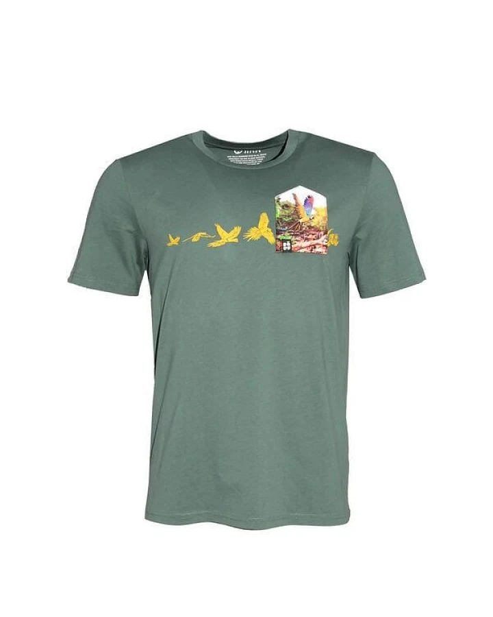 FÄDD Herren T-Shirt Rundhals aus Bio-Baumwolle "Papafly BT" Grün