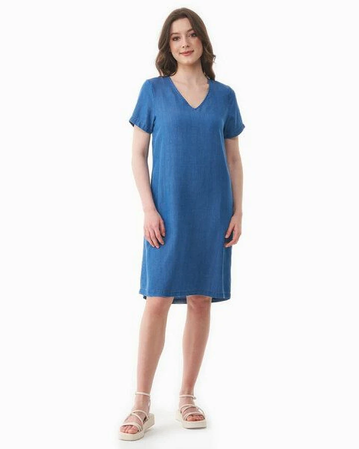 ORGANICATION Kleid aus TENCEL Lyocell in Denim-Optik