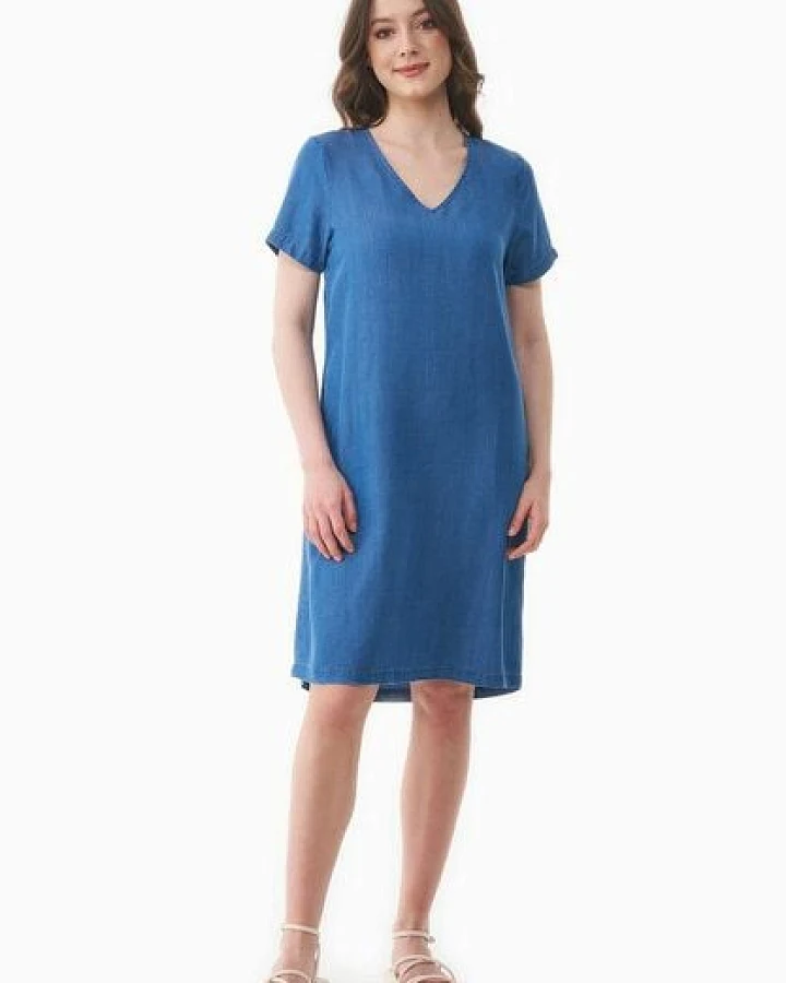 ORGANICATION Kleid aus TENCEL Lyocell in Denim-Optik