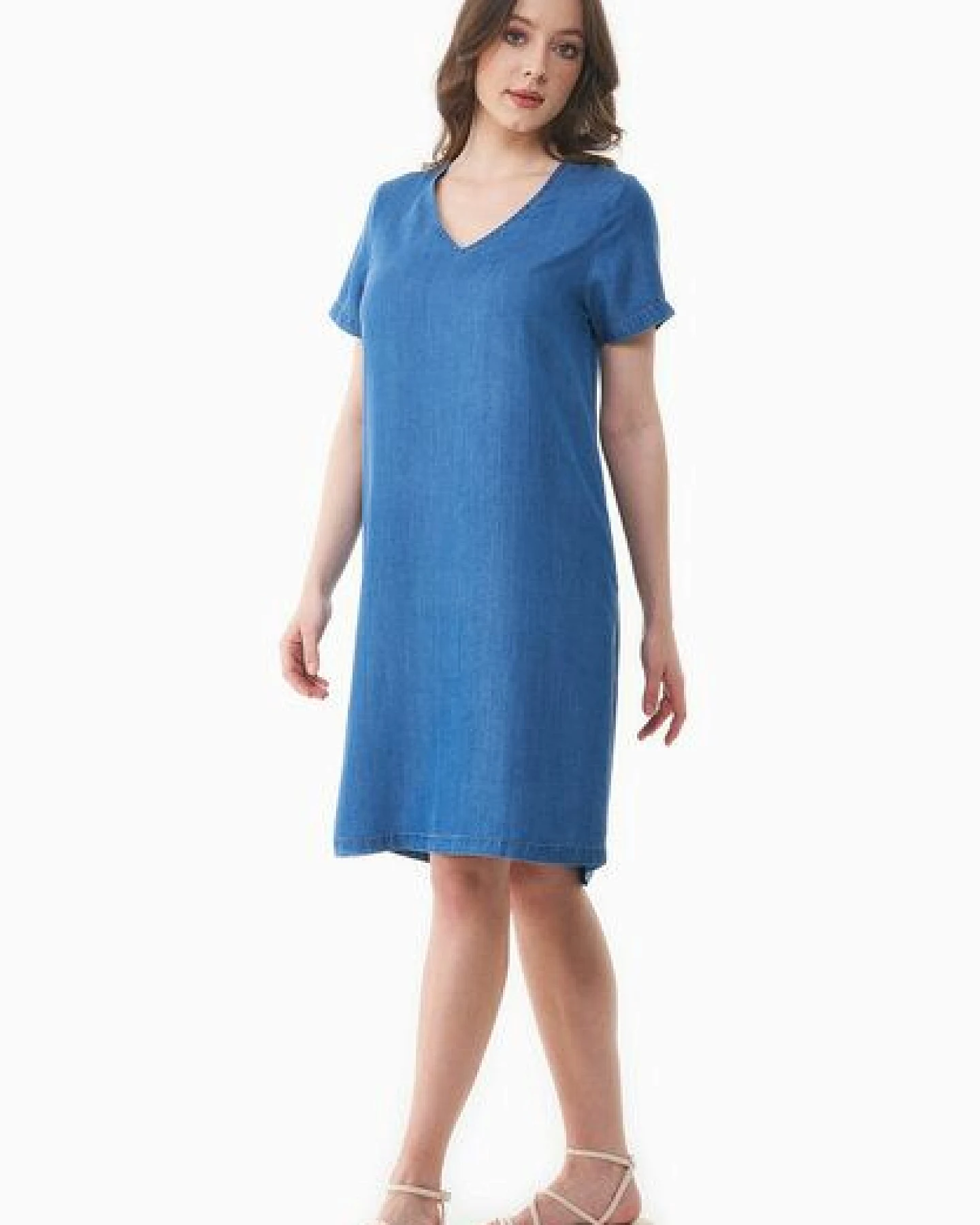 ORGANICATION Kleid aus TENCEL Lyocell in Denim-Optik – Ansicht 3