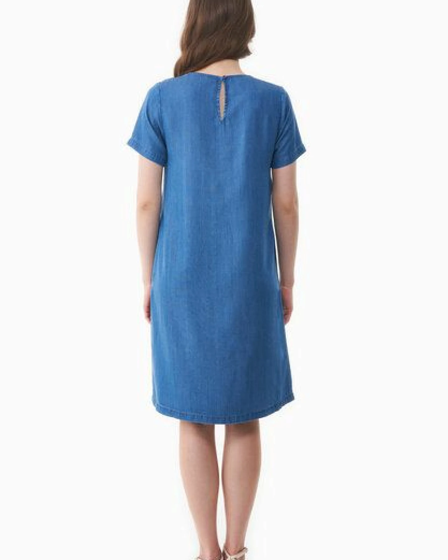 ORGANICATION Kleid aus TENCEL Lyocell in Denim-Optik – Ansicht 4
