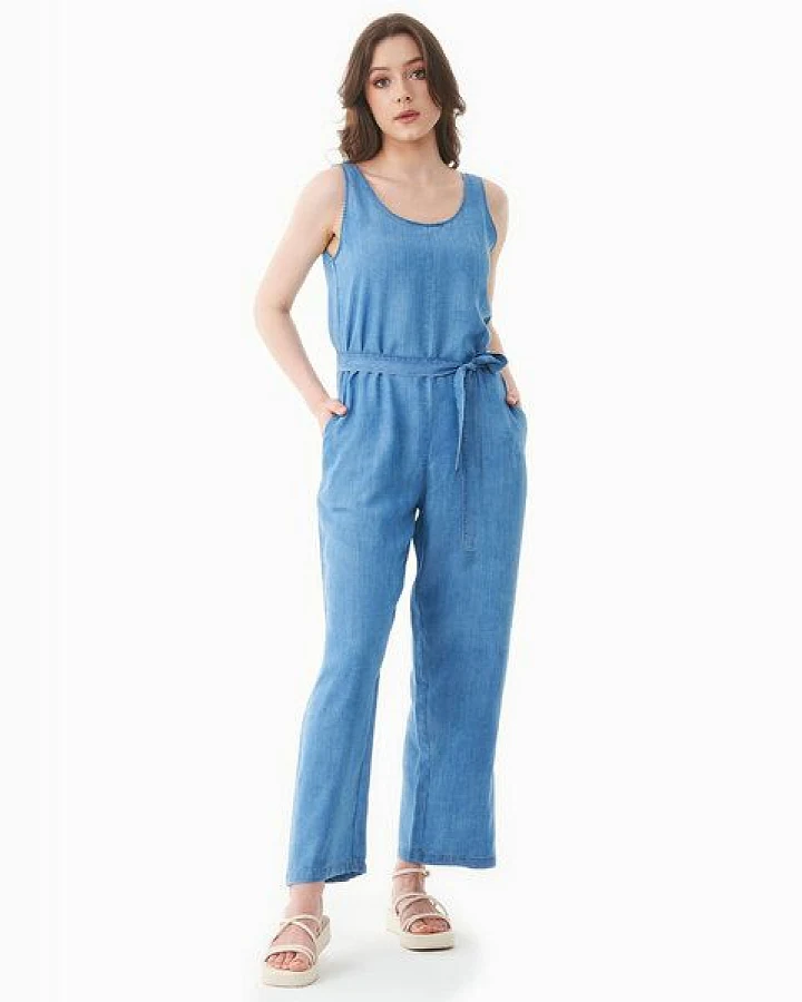 ORGANICATION Jumpsuit aus TENCEL Lyocell in Denim-Optik