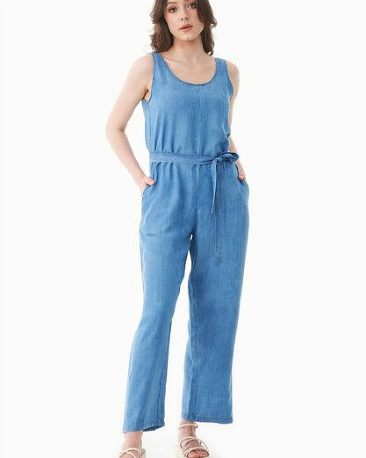 ORGANICATION Jumpsuit aus TENCEL Lyocell in Denim-Optik