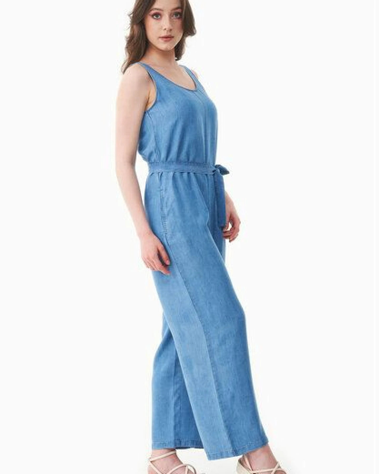 ORGANICATION Jumpsuit aus TENCEL Lyocell in Denim-Optik – Ansicht 2