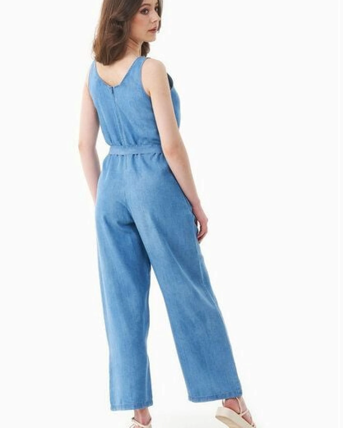 ORGANICATION Jumpsuit aus TENCEL Lyocell in Denim-Optik – Ansicht 4