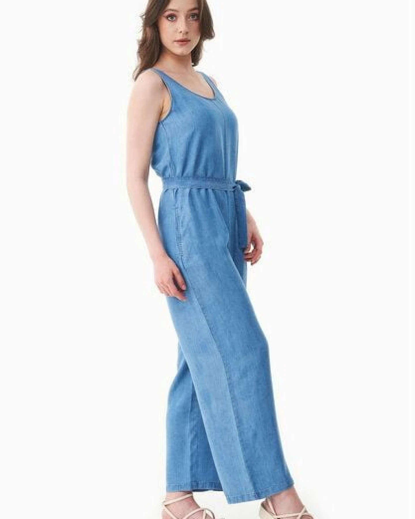 ORGANICATION Jumpsuit aus TENCEL Lyocell in Denim-Optik – Ansicht 2
