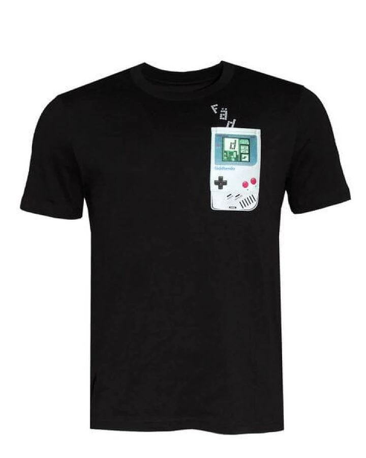 Herren T-Shirt Rundhals aus Bio-Baumwolle "FÄDDtendo BT" Schwarz