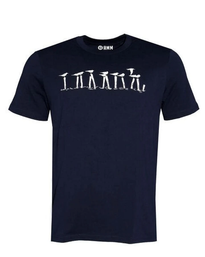 FÄDD Herren T-Shirt Rundhals aus Bio-Baumwolle "Vollpfosten" Navy Blau