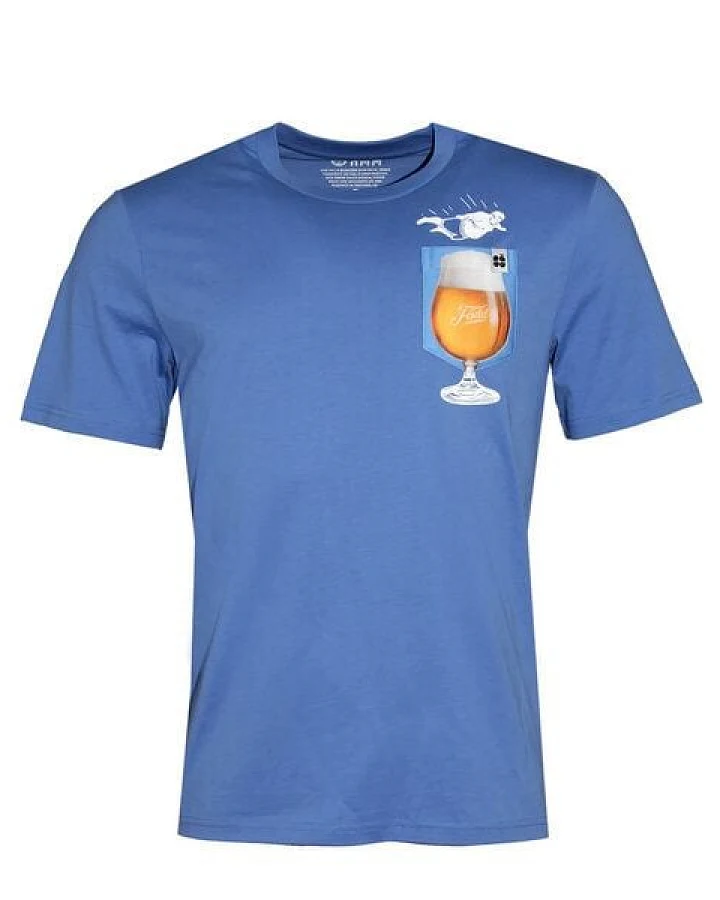 FÄDD Herren T-Shirt Rundhals aus Bio-Baumwolle "Bier BT" Blau