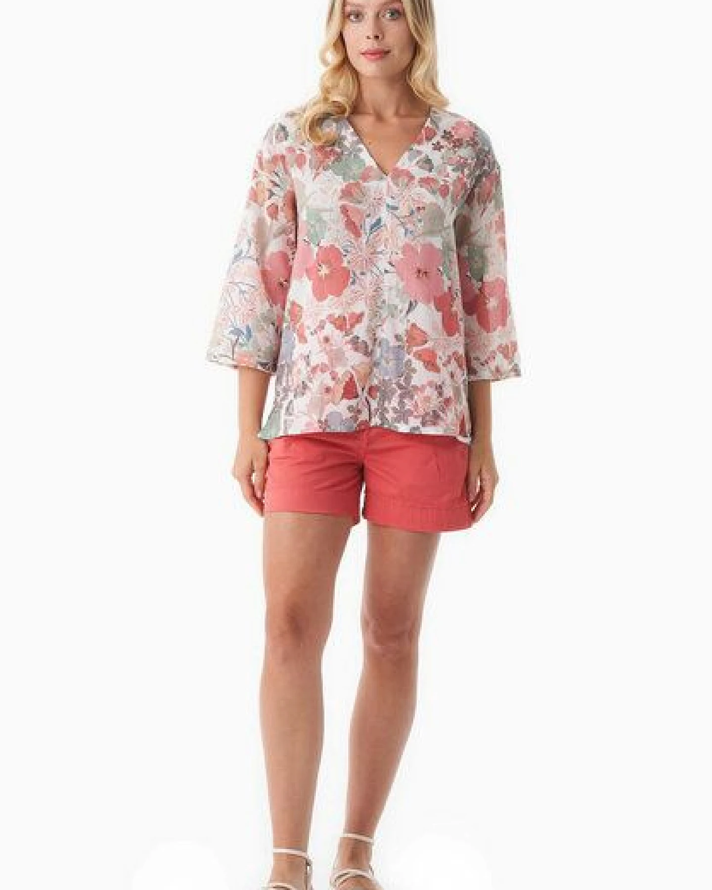 ORGANICATION Bluse aus Bio-Baumwoll-Voile mit Blumenmuster – Ansicht 2