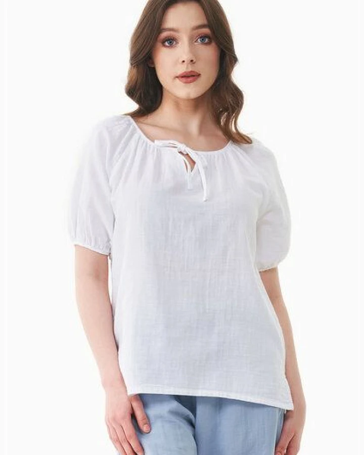 ORGANICATION Musselin Bluse aus Bio-Baumwolle