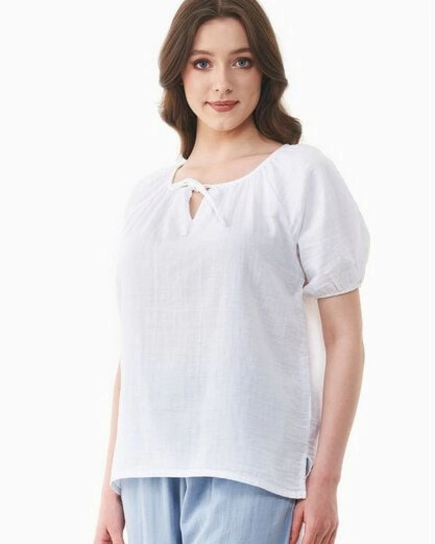 ORGANICATION Musselin Bluse aus Bio-Baumwolle – Ansicht 4