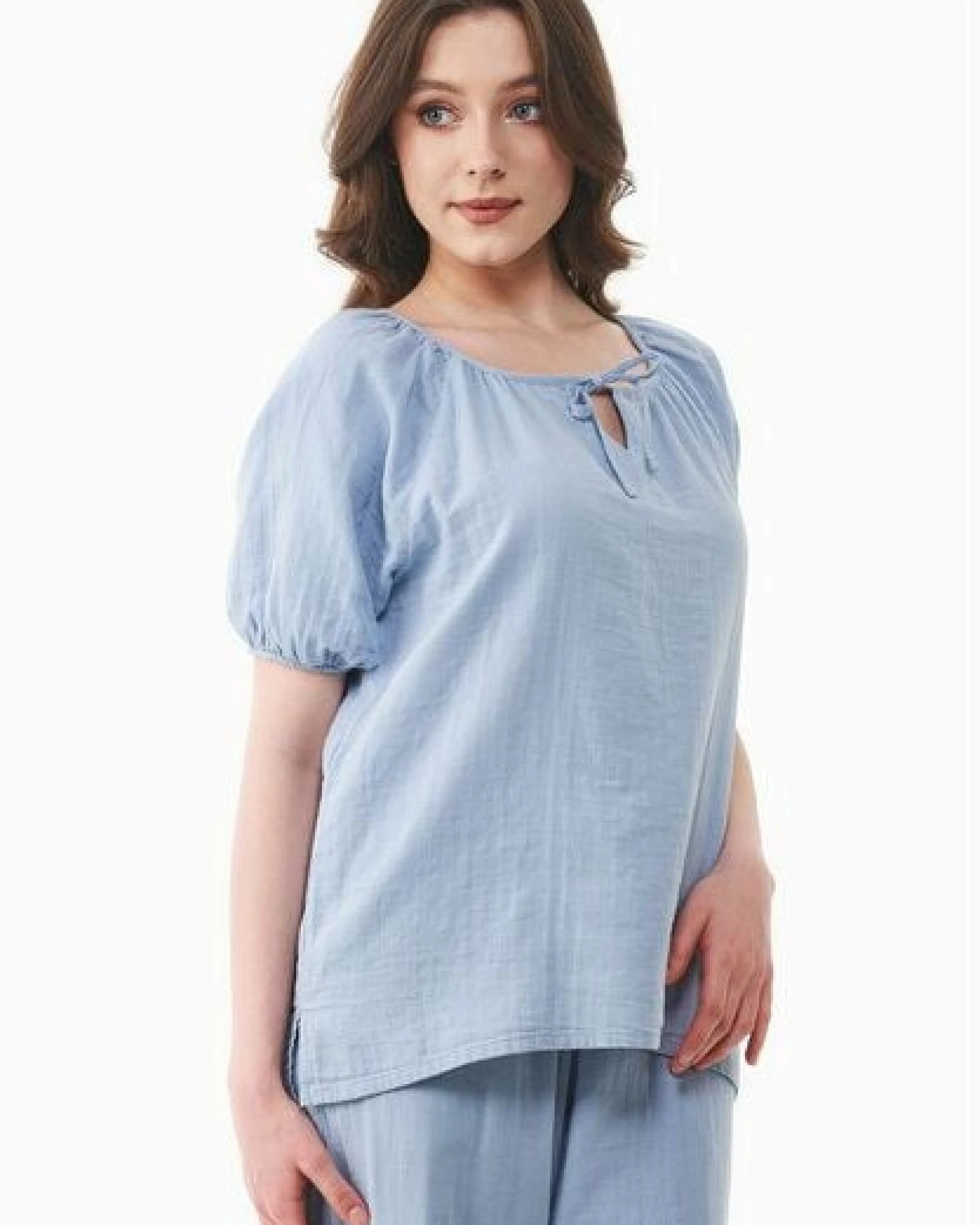 ORGANICATION Musselin Bluse aus Bio-Baumwolle – Ansicht 3