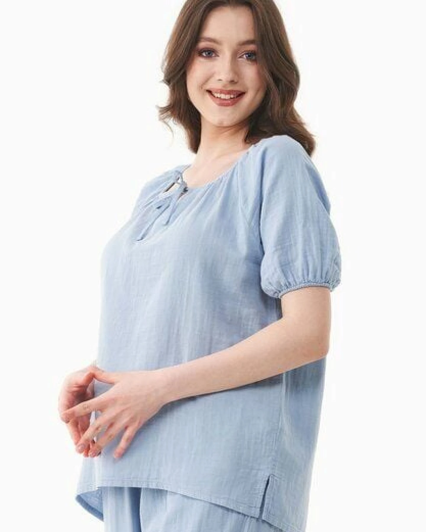 ORGANICATION Musselin Bluse aus Bio-Baumwolle – Ansicht 4