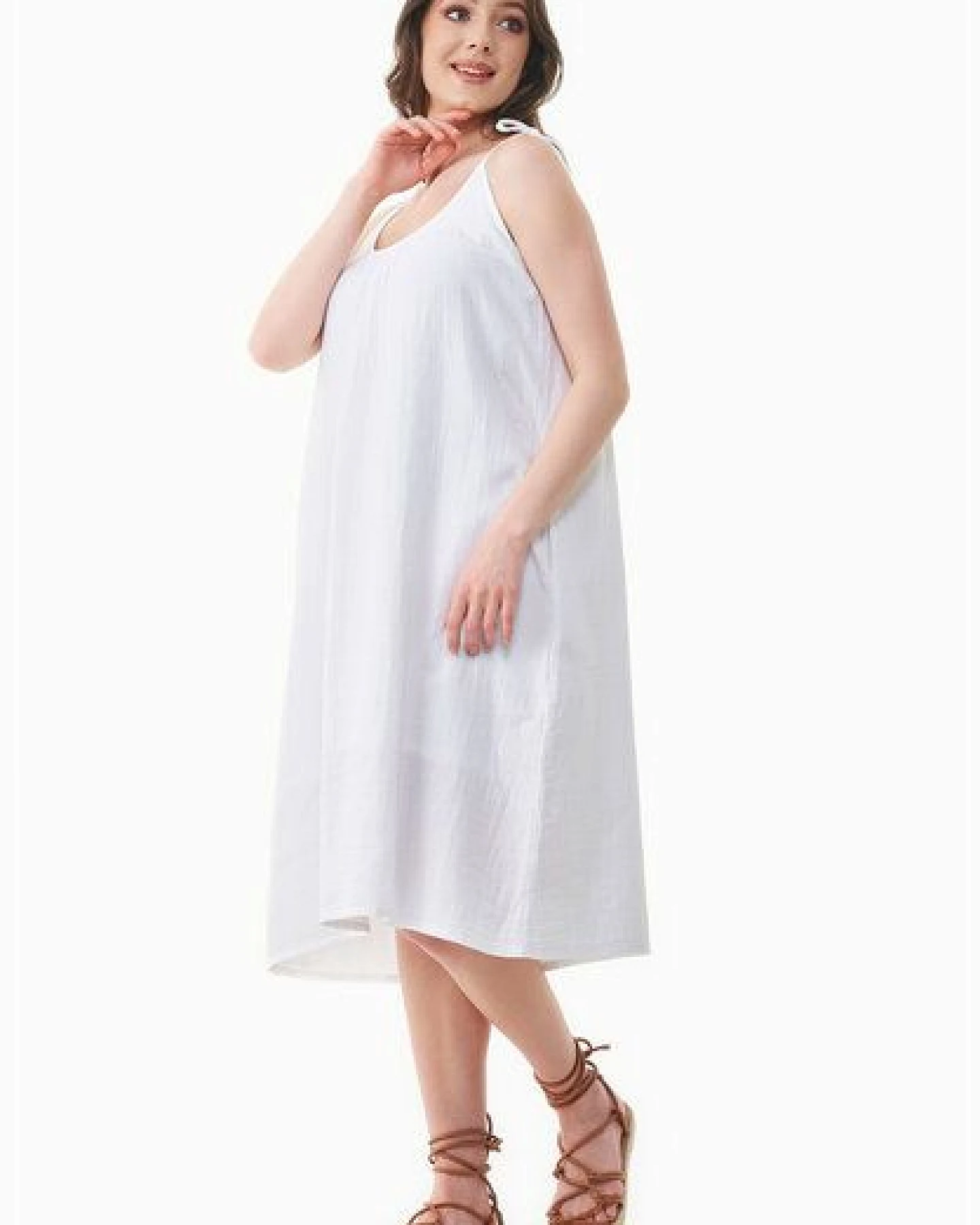 ORGANICATION Musselin Kleid aus Bio-Baumwolle – Ansicht 3