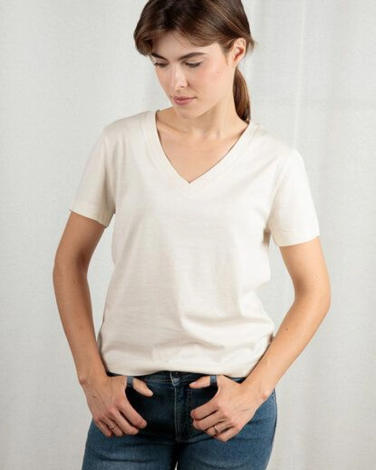 TORLAND Damen T-Shirt mit V- Ausschnitt ISLA – Ansicht 4