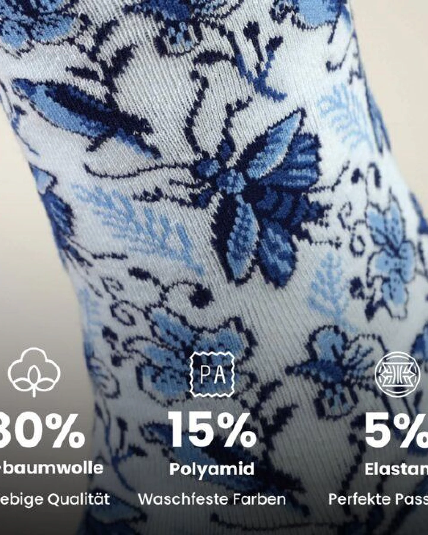KUNSTSOKKEN Kunst Socken - Nahtlose Bunte Socken aus Bio-Baumwolle Mix - weihnachtsgeschenke für Künstler - Lustige Socken Geschenk – Ansicht 2