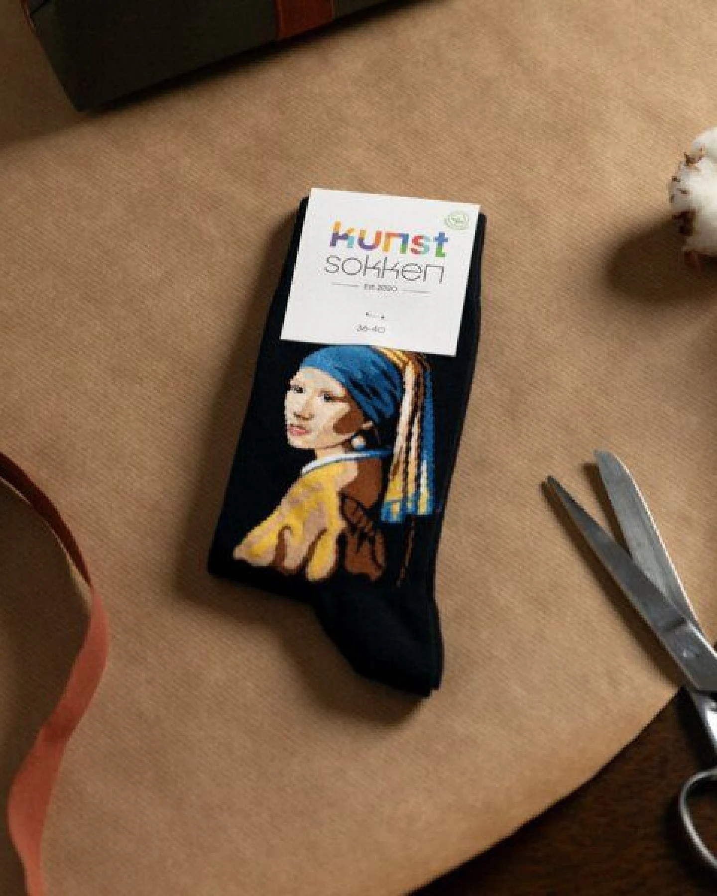 KUNSTSOKKEN Kunst Socken - Nahtlose Bunte Socken aus Bio-Baumwolle Mix - weihnachtsgeschenke für Künstler - Lustige Socken Geschenk – Ansicht 4