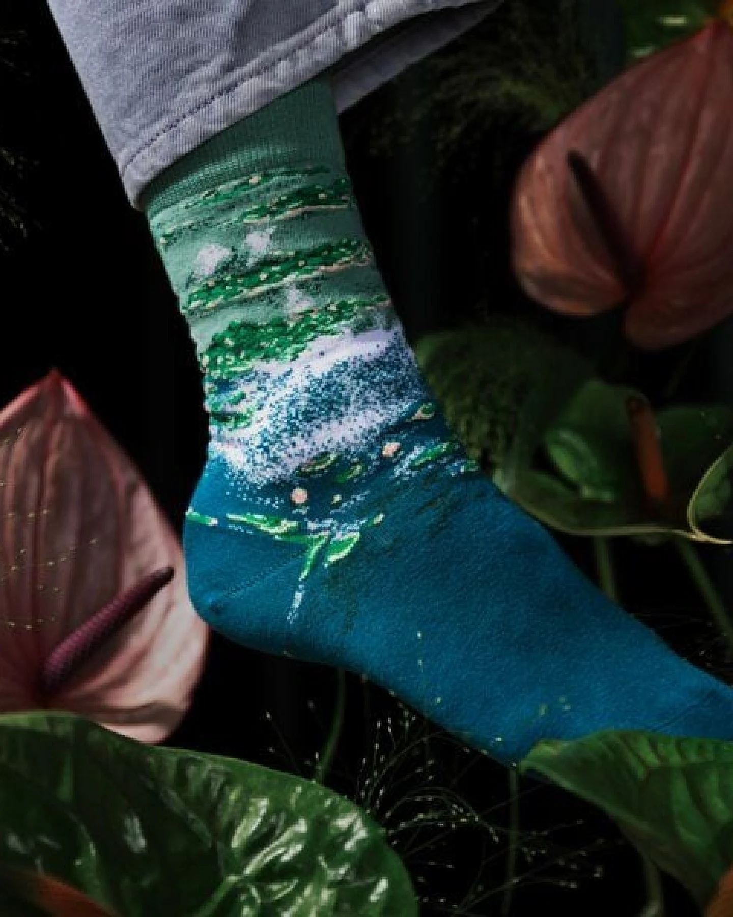 KUNSTSOKKEN Kunst Socken - Nahtlose Bunte Socken aus Bio-Baumwolle Mix - weihnachtsgeschenke für Künstler - Lustige Socken Geschenk – Ansicht 4