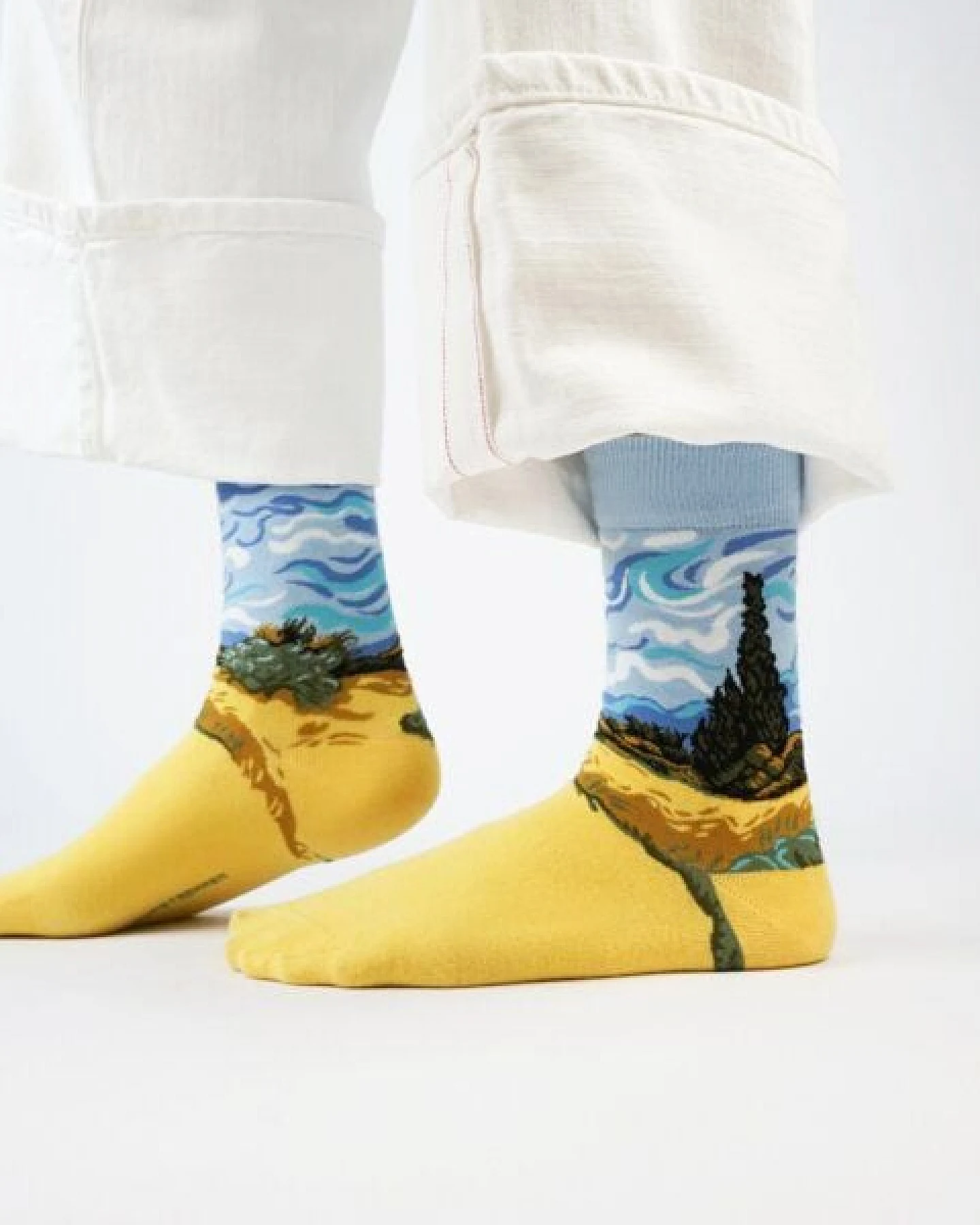 KUNSTSOKKEN Kunst Socken - Nahtlose Bunte Socken aus Bio-Baumwolle Mix - weihnachtsgeschenke für Künstler - Lustige Socken Geschenk – Ansicht 4