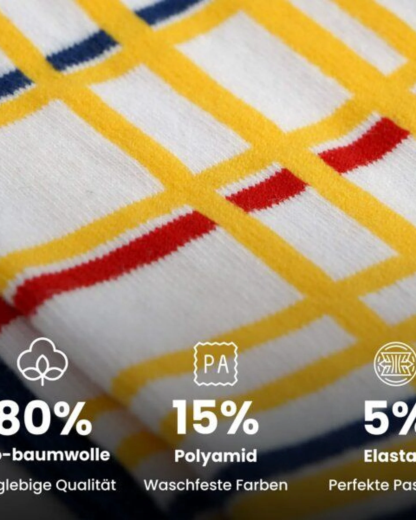 KUNSTSOKKEN Kunst Socken - Nahtlose Bunte Socken aus Bio-Baumwolle Mix - weihnachtsgeschenke für Künstler - Lustige Socken Geschenk – Ansicht 2