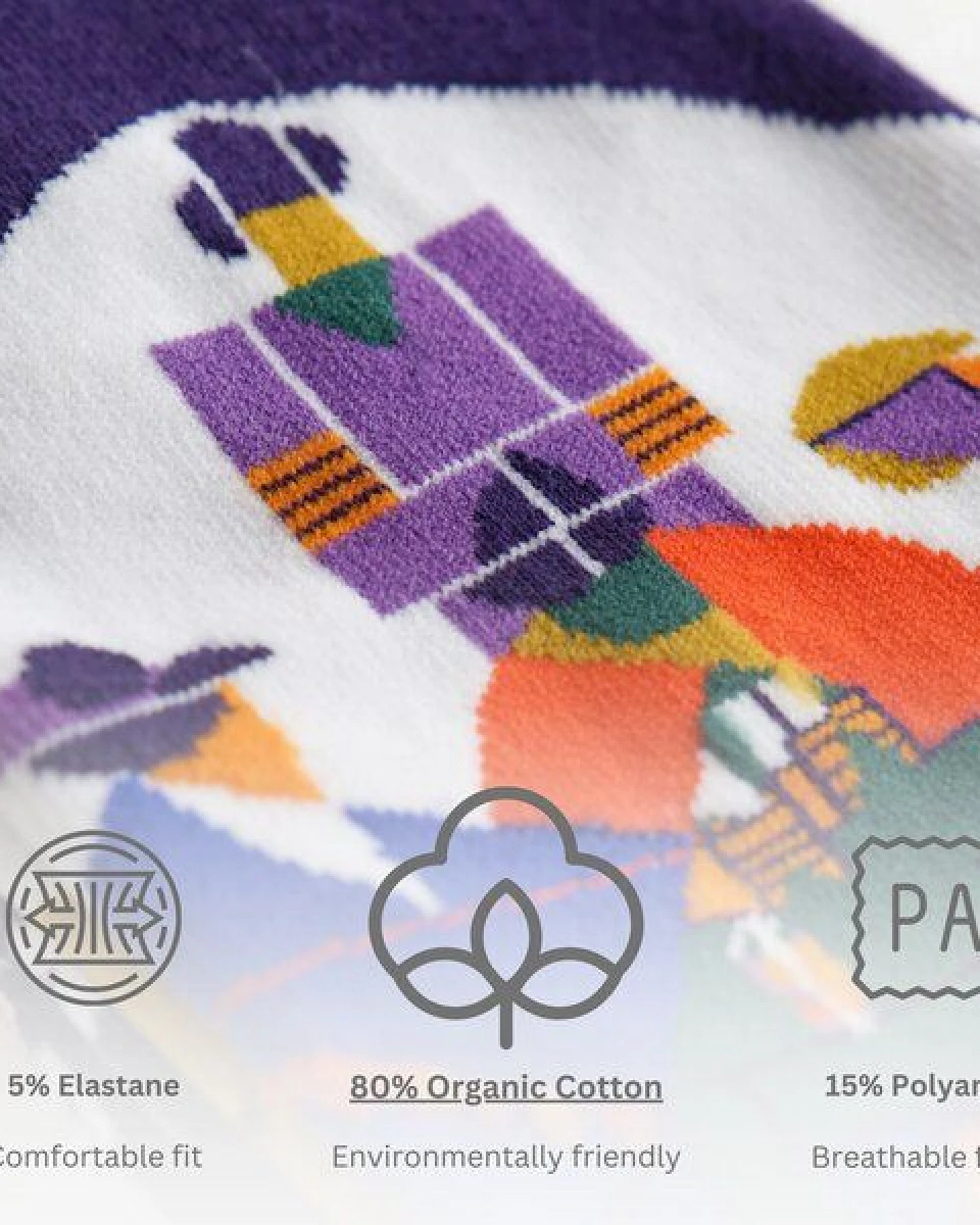KUNSTSOKKEN Kunst Socken - Nahtlose Bunte Socken aus Bio-Baumwolle Mix - weihnachtsgeschenke für Künstler - Lustige Socken Geschenk – Ansicht 2