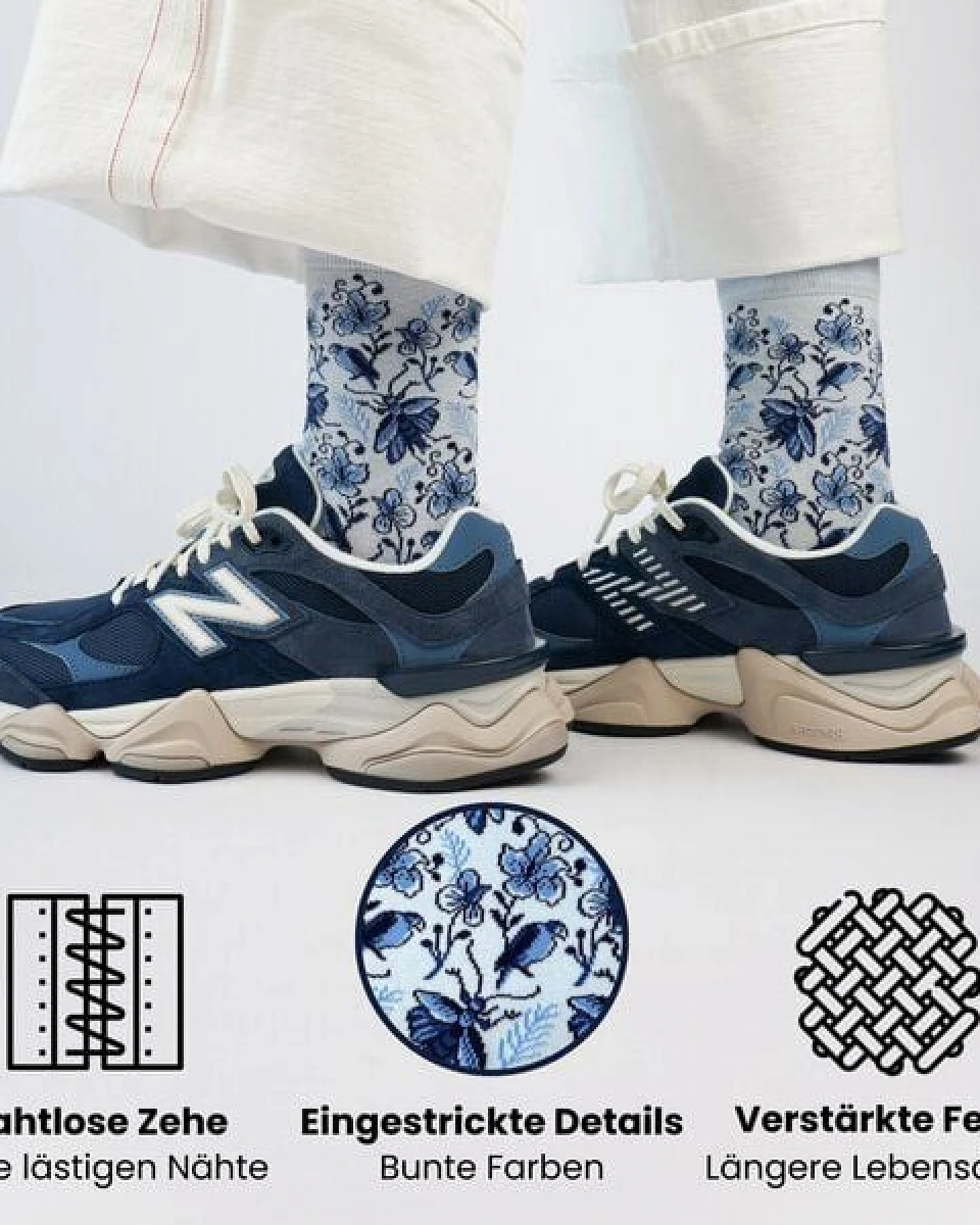 KUNSTSOKKEN Kunst Socken - Nahtlose Bunte Socken aus Bio-Baumwolle Mix - weihnachtsgeschenke für Künstler - Lustige Socken Geschenk – Ansicht 3