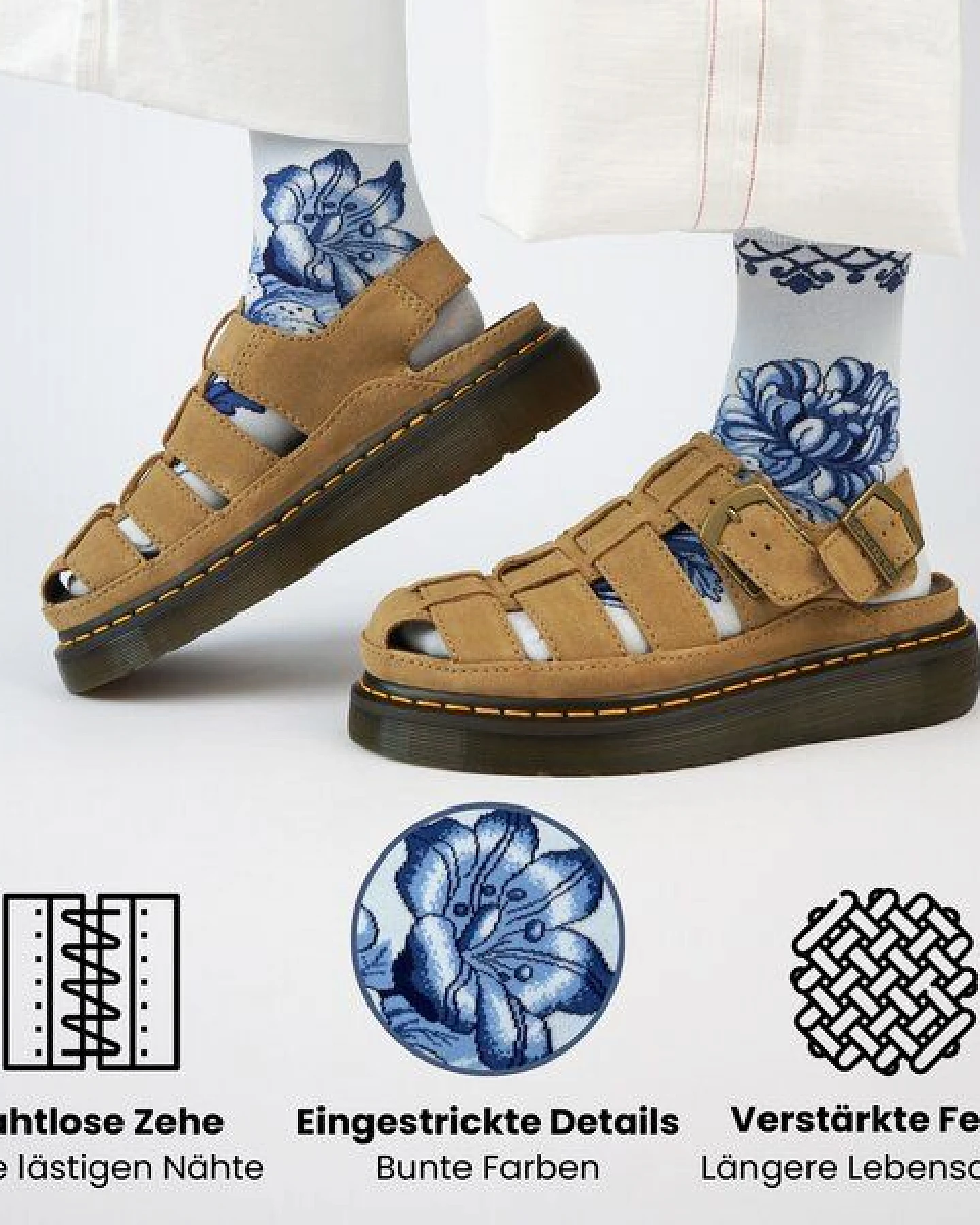 KUNSTSOKKEN Kunst Socken - Nahtlose Bunte Socken aus Bio-Baumwolle Mix - weihnachtsgeschenke für Künstler - Lustige Socken Geschenk – Ansicht 3