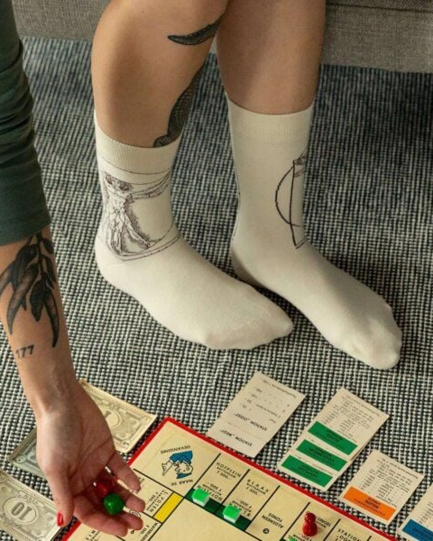 KUNSTSOKKEN Kunst Socken - Nahtlose Bunte Socken aus Bio-Baumwolle Mix - weihnachtsgeschenke für Künstler - Lustige Socken Geschenk – Ansicht 4