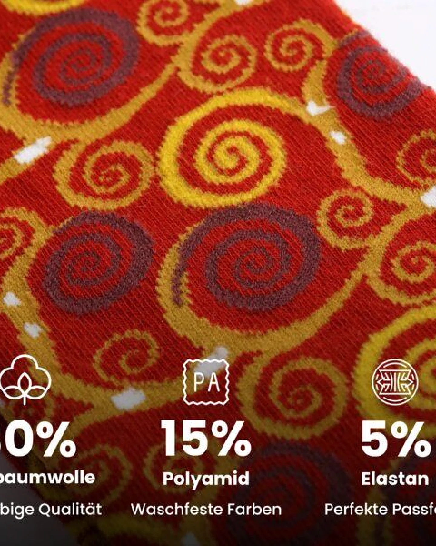 KUNSTSOKKEN Kunst Socken - Nahtlose Bunte Socken aus Bio-Baumwolle Mix - weihnachtsgeschenke für Künstler - Lustige Socken Geschenk – Ansicht 2